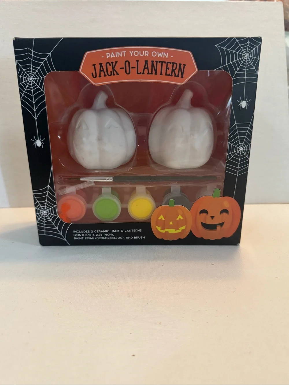 Paint Your Own Jack-O-Lantern Halloween Ceramic Kit - White